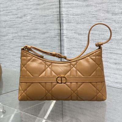 Dior一比一Miss Dior迷你水餃包焦糖色菱格單肩包秋冬質感必備