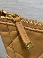 Dior一比一Miss Dior迷你水餃包焦糖色菱格單肩包秋冬質感必備