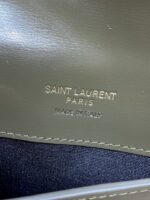 YSL原單墨綠信封手機包小巧百搭2025時尚法式風格635095