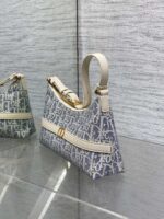 Dior原單Miss Caro水餃包酒椰草藍白拼色優雅復古風夏日輕盈感