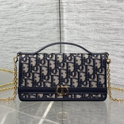 Dior 高仿網站 30 Montaigne Cigale 拼皮鏈條WOC優雅百搭千金感小包