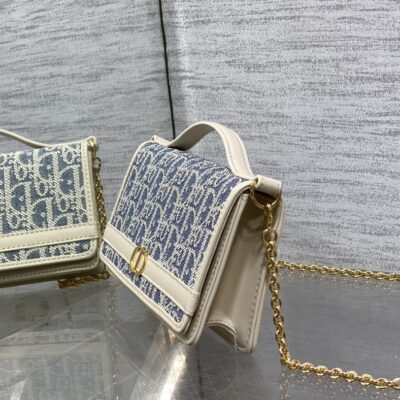 Dior 復刻版 30 Montaigne Cigale 拼皮鏈條WOC優雅百搭千金感小包