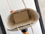 LV M14285 高仿 Neverfull MM 中號手袋｜奶油色 Monogram Empreinte 全皮提花購物袋