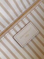 LV M14285 高仿 Neverfull MM 中號手袋｜奶油色 Monogram Empreinte 全皮提花購物袋