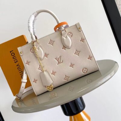 LV M14403 高仿OnTheGo 小号手袋｜Monogram Empreinte 皮革优雅链条包