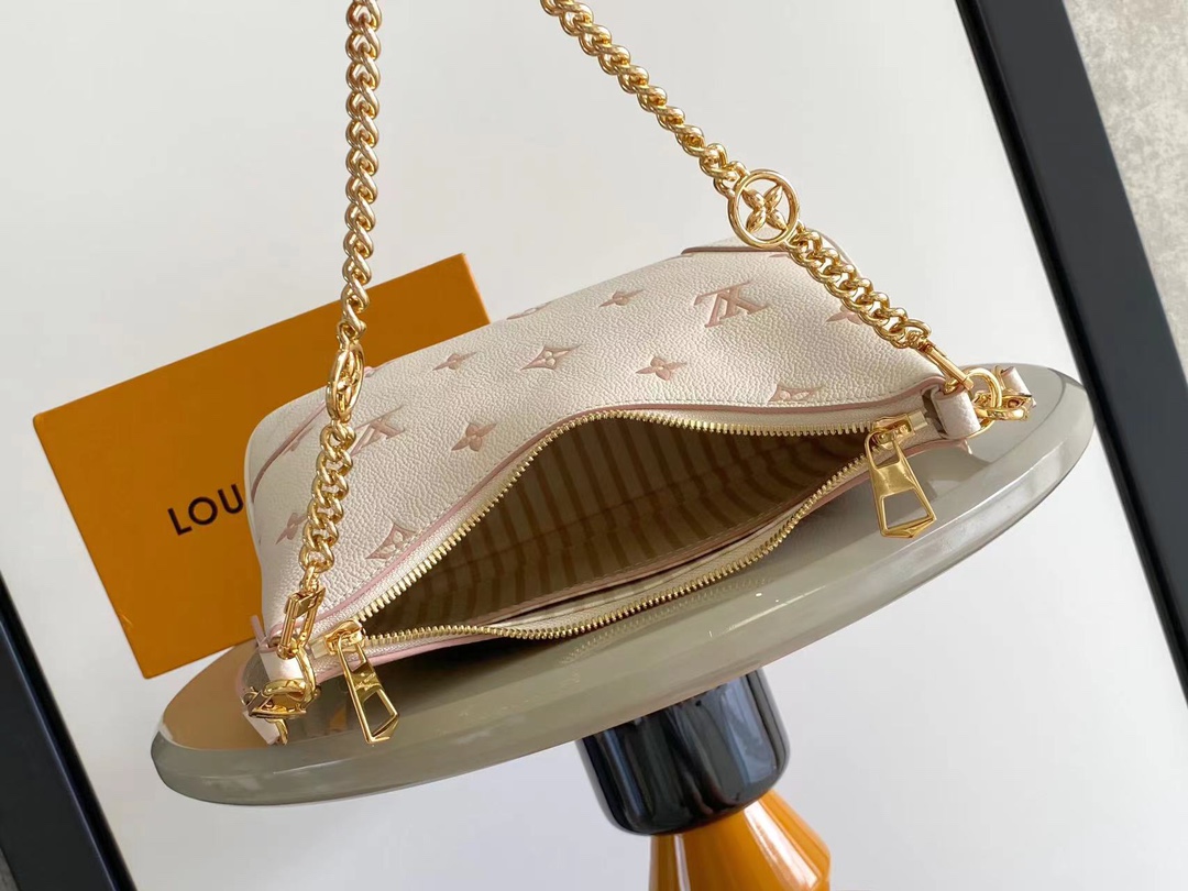 LV M14634 高仿Boulogne 手袋｜Monogram Empreinte 皮革优雅链条包