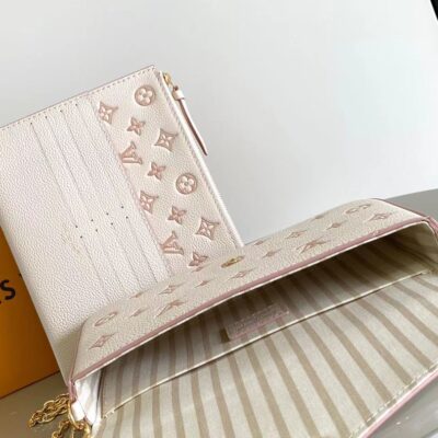LV M15968 高仿浸染雙色 Pochette Félicie 鏈條包Monogram 壓紋設計