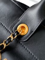 CHANEL精品仿製黑色編織風沙灘托特包容量大經典小香風通勤首選