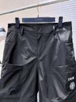 Dior一比一男士短褲黑色原版LOGO奢華夏日新款修身百搭版型