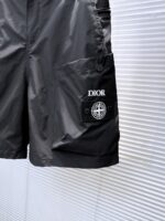 Dior一比一男士短褲黑色原版LOGO奢華夏日新款修身百搭版型