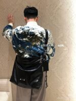 LV M13986原單Vagabond Hobo亮面牛皮手袋 時尚曲線設計 珠鏈點綴質感爆棚
