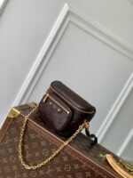 LV M13614一比一Easy Pouch巧克力棕色手拿包 金屬鏈條精緻百搭風