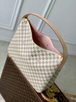LV 一比一Slouchy MM格紋手袋 高級感大容量通勤包 氣質優雅法式風N00126