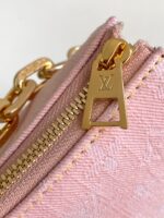 LV 精品仿製Coussin粉色丹寧小號手袋 浪漫輕盈法式風格 休閒出街百搭款M13313