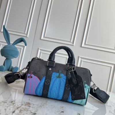 LV 精品仿製 草間聯名南瓜波士頓包 個性設計 潮流藝術限量風格M46271