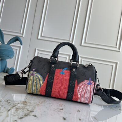 LV 精品仿製 草間聯名南瓜波士頓包 個性設計 潮流藝術限量風格M46271