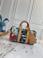 LV 精品仿製 Keepall 25 聯名迷你旅行包 夏日熱帶設計潮流吸睛