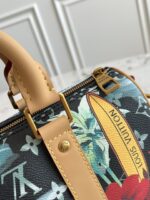 LV 精品仿製 Keepall 25 聯名迷你旅行包 夏日熱帶設計潮流吸睛