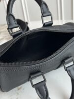 LV 復刻版 Keepall Aerogram 黑色牛皮旅行包 航空信箋靈感 雅緻簡約男士風