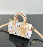 LV A貨 白三彩 Nano Speedy 迷你手袋 升級五金細節 精緻百搭小廢包
