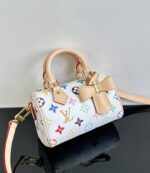 LV A貨 白三彩 Nano Speedy 迷你手袋 升級五金細節 精緻百搭小廢包