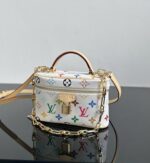LV原單白三彩Vanity Pouch手袋經典時尚質感升級2025新品
