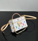 LV原單白三彩Vanity Pouch手袋經典時尚質感升級2025新品