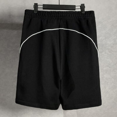 Balenciaga × Lamborghini 聯名短褲｜毛圈純棉拼接款 高仿精品男女同款短褲