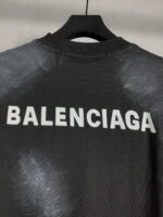 Balenciaga 巴黎世家 白色前後刺繡圓領短袖T恤｜磨破手繪工藝 潮流高質感男女款