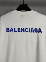 頂級原單Balenciga 白色前後刺繡字母短袖T恤｜磨破做舊復古感 百搭潮人款