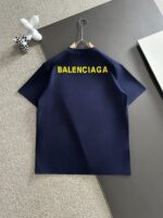 Balenciaga 巴黎世家 2025春夏新款高仿T恤｜寶藍刺繡Logo純棉上衣 一比一精品仿製