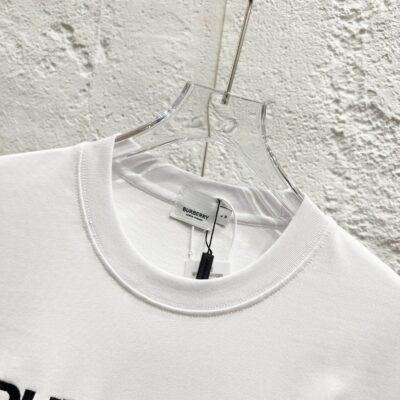 Burberry原單刺繡LOGO短袖T恤高標定製潮男必備氣場百搭款2025春夏奢感時尚
