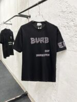 Burberry精品仿製重工刺繡LOGO短袖T恤男生百搭質感厚棉版型挺2025春夏新品