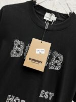 Burberry精品仿製重工刺繡LOGO短袖T恤男生百搭質感厚棉版型挺2025春夏新品