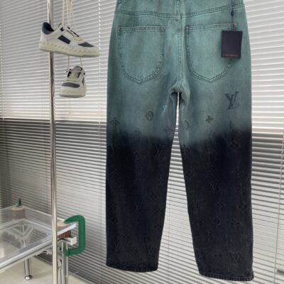 LV 高仿新款漸變牛仔褲 春夏必備潮流男女同款 時尚百搭