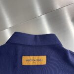 LV 精品仿製雲朵刺繡翻領T恤 藍色微闊版型 2025春夏潮流百搭推薦