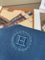 Hermès A貨男士短袖針織衫 H繡標圓領T恤 2025春夏新款 天絲羊毛混紡 清爽透氣質感款