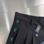 LV A貨織帶刺繡西裝褲 羊毛混紡褲款 典雅立體漸變刺繡學院風