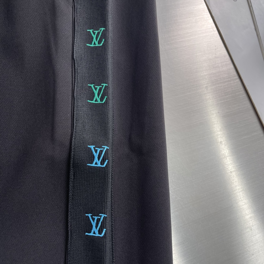 LV A貨織帶刺繡西裝褲 羊毛混紡褲款 典雅立體漸變刺繡學院風