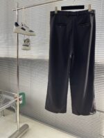 LV A貨織帶刺繡西裝褲 羊毛混紡褲款 典雅立體漸變刺繡學院風
