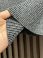 Thom Browne 原單灰色提花小狗針織Polo衫 滿版俏皮圖騰 夏季翻領短袖百搭款