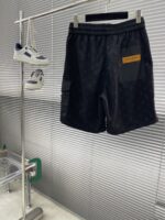 LV 精品仿製 春夏新款松緊帶休閒短褲 高端定制面料 透氣舒適 男女同款