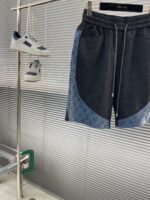 LV 頂級原單拼接老花短褲 拼接純棉牛仔 彈性舒適 2025春夏潮流必備