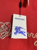 Burberry一比一紅色愛心繡花T恤三標齊全情人節款涼感面料寬鬆百搭