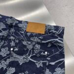 LV 精品仿製 刺繡花卉牛仔短褲 男女同款 高端定制面料