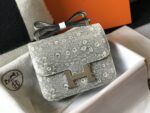 Hermès 原單蜥蜴紋迷你包 喜馬拉雅白色 全鋼五金質感 法式奢華手感