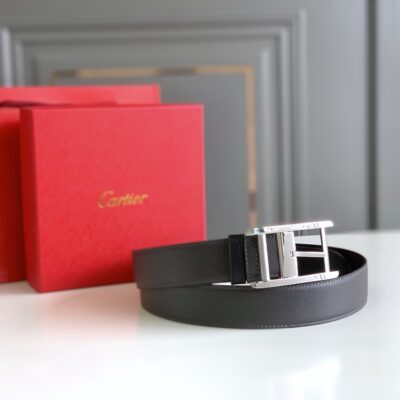卡地亞 Cartier 專櫃款 男士精品皮帶｜進口小牛皮｜黑咖雙色｜卓越風格