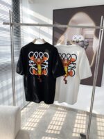 LOEWE頂級原單潮牌LOGO情侶T恤 2025春夏新款 黑白百搭圓領舒適有型