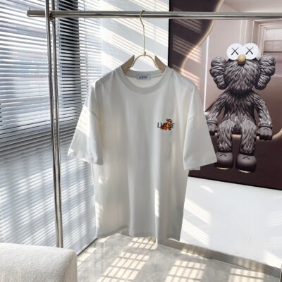 LOEWE頂級原單潮牌LOGO情侶T恤 2025春夏新款 黑白百搭圓領舒適有型