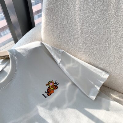 LOEWE頂級原單潮牌LOGO情侶T恤 2025春夏新款 黑白百搭圓領舒適有型